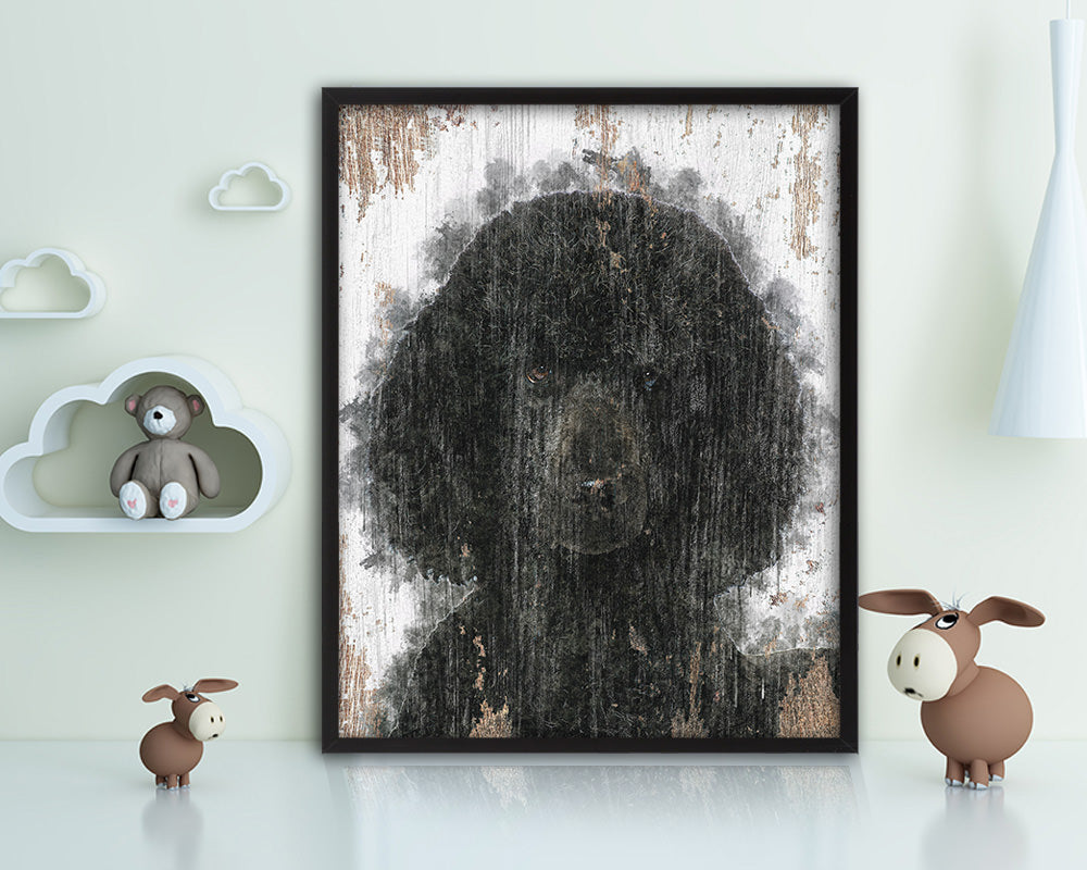 Maltese Dog Puppy Portrait Framed Print Pet Watercolor Wall Decor Art Gifts