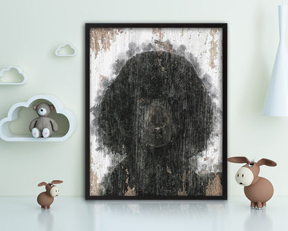 Maltese Dog Puppy Portrait Framed Print Pet Watercolor Wall Decor Art Gifts