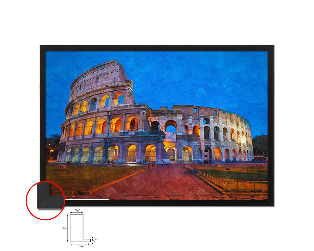 Rome Italy Colosseum Landscape Painting Print Art Frame Home Wall Decor Gifts