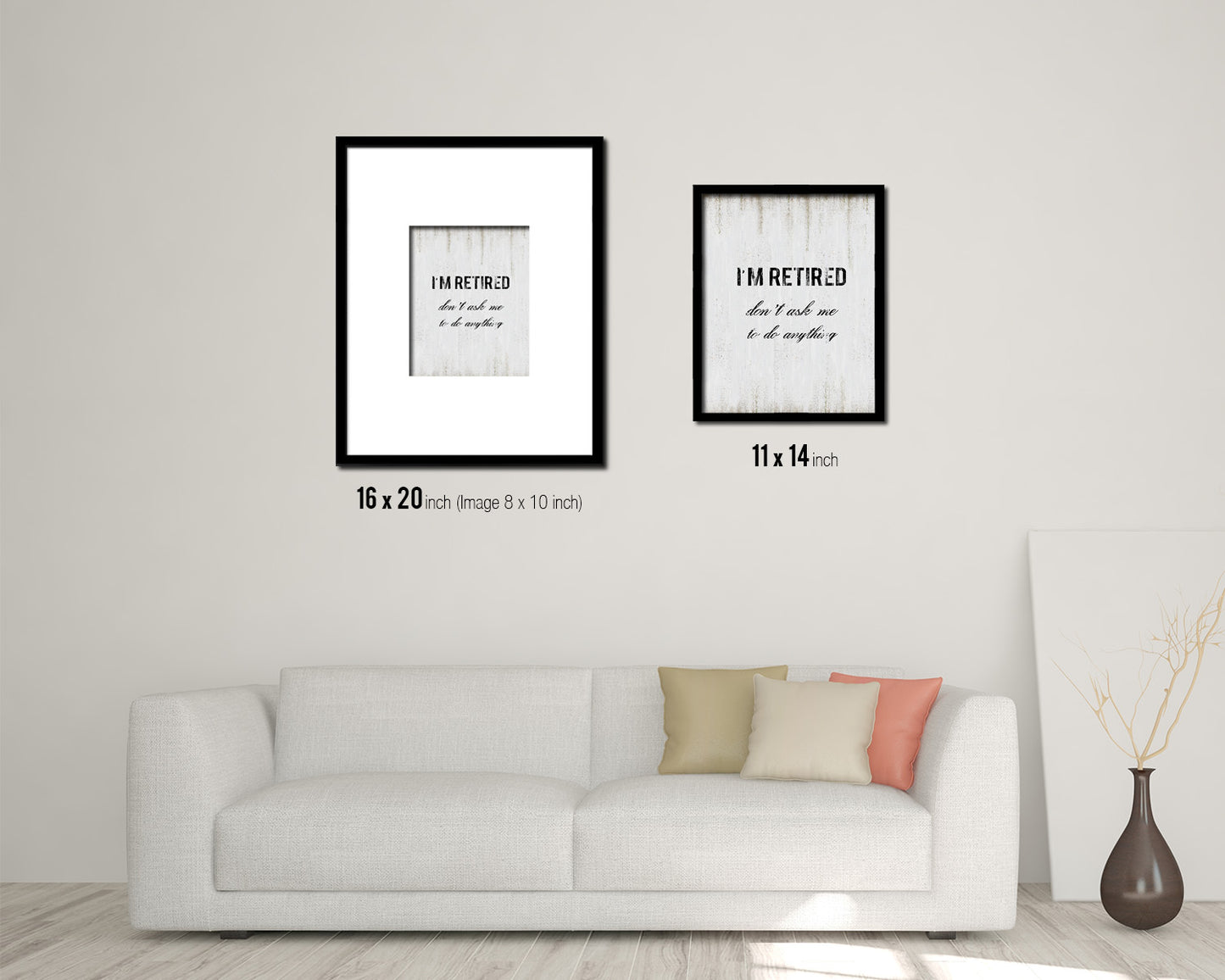 I'm retired don't ask me to do anything Quote Wood Framed Print Wall Decor Art