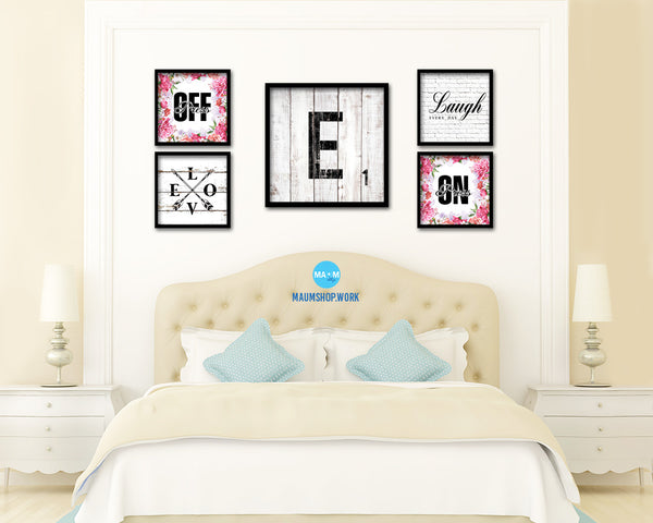 Scrabble Letters E Word Art Personality Sign Framed Print Wall Art Decor Gifts