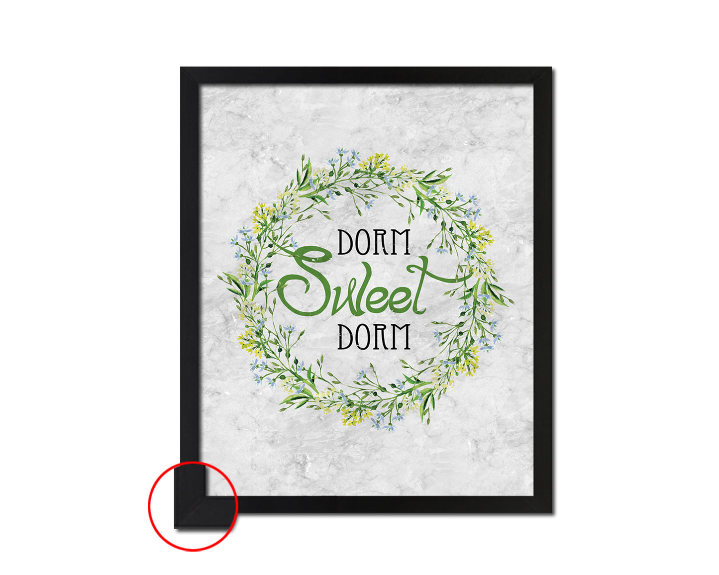 Dorm Sweet Dorm Quote Framed Print Wall Art Decor Gifts