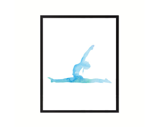 Pigeon Pose Yoga Wood Framed Print Wall Decor Art Gifts