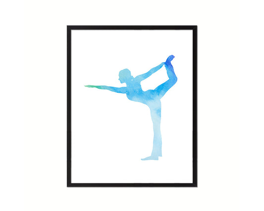 King Dancer Natarajasana Yoga Wood Framed Print Wall Decor Art Gifts