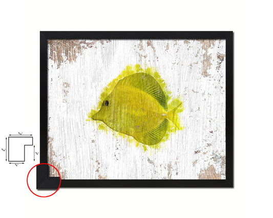 Tropical Fish Framed Print Modern Restaurant Sushi Bar Modern Watercolor Wall Art Decor