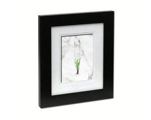 Plantain Plantago Marble Texture Plants Art Wood Framed Print Wall Decor Gifts