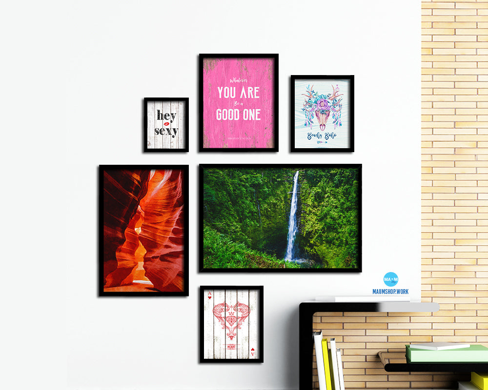 Hilo Hawaii Akaka falls Big Island Landscape Painting Print Art Frame Home Wall Decor Gifts