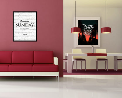 Resurrection Sunday He is risen indeed, 1 Peter 1:3 Quote Framed Print Home Decor Wall Art Gifts