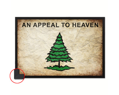 Christian Liberty Tree An Appeal To Heaven Vintage Military Flag Framed Print Art