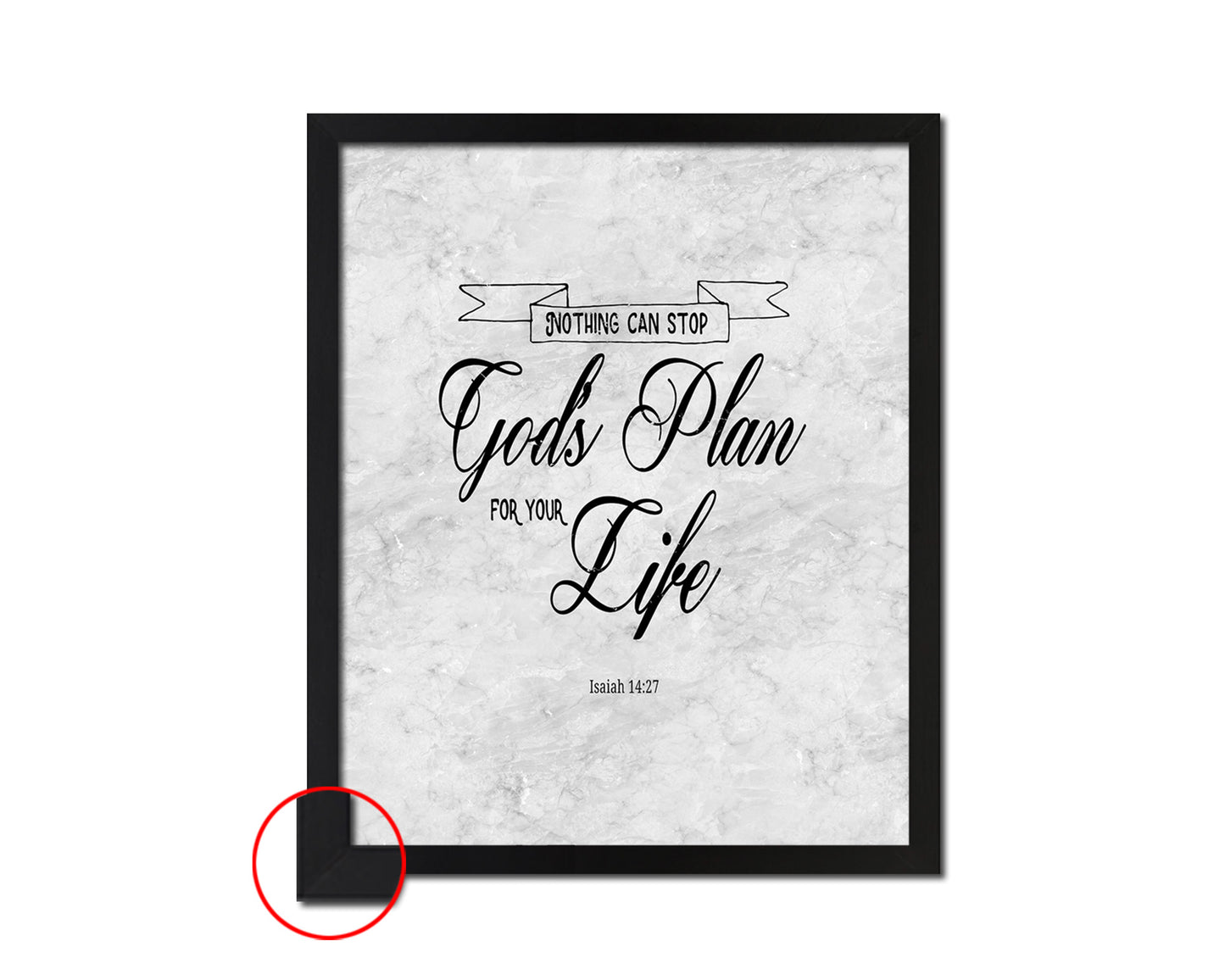Nothing can stop God's plan for your life, Isaiah 14:27 Bible Scripture Verse Framed Art