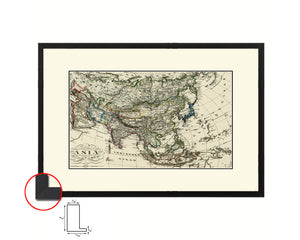 Asia 1872 Old Map Framed Print Art Wall Decor Gifts