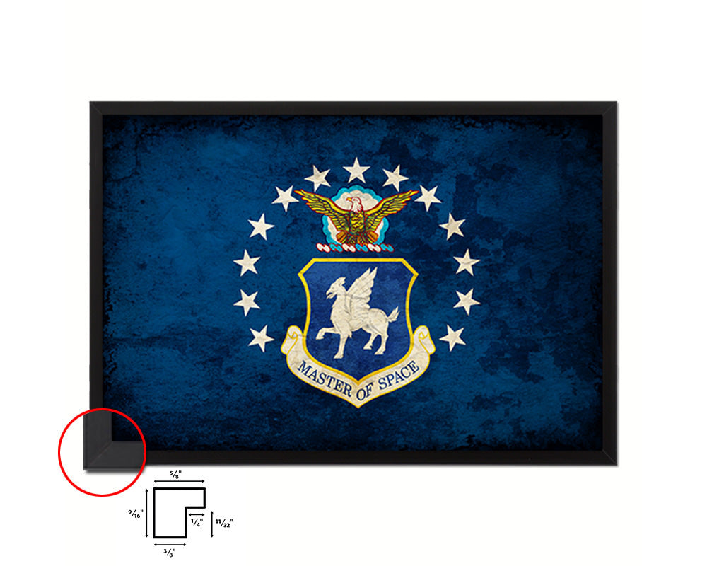 50th Space Wing Emblem Paper Texture Flag Framed Prints Home Decor Wall Art Gifts