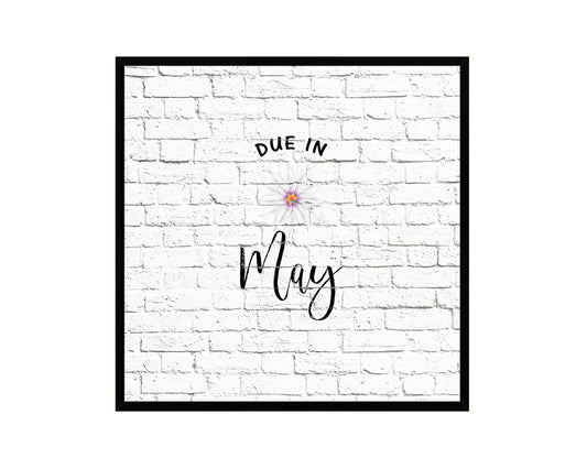 Baby Due In May Pregnancy Announcement Personalized Frame Print Wall Decor Art Gifts