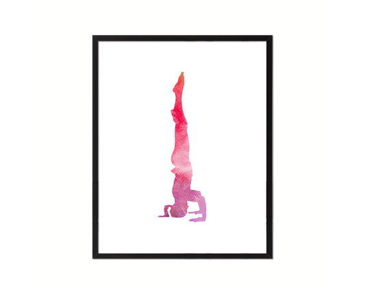 Pincha Mayurasana Forearmstand Yoga Wood Framed Print Wall Decor Art Gifts