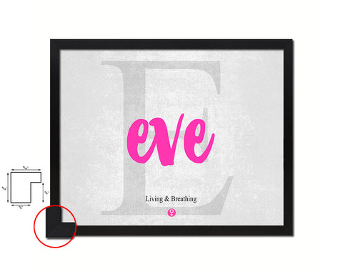 Eve Personalized Biblical Name Plate Art Framed Print Kids Baby Room Wall Decor Gifts