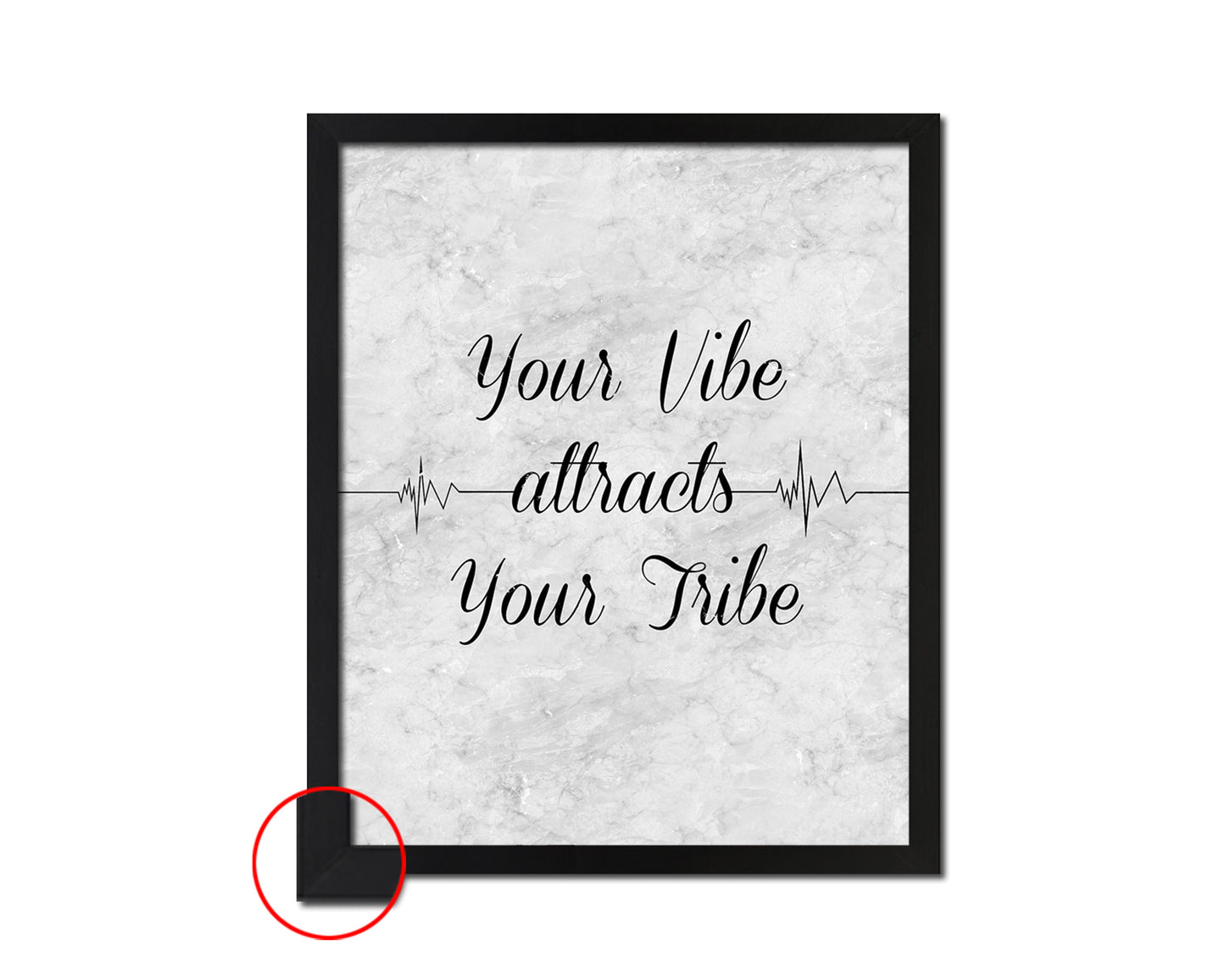 Your vibe attracts your tribe Quote Framed Print Wall Art Decor Gifts