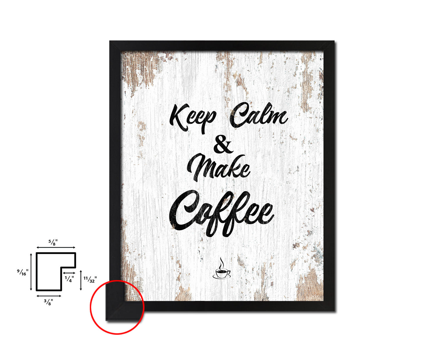 Keep calm & make coffee Quote Framed Artwork Print Wall Decor Art Gifts
