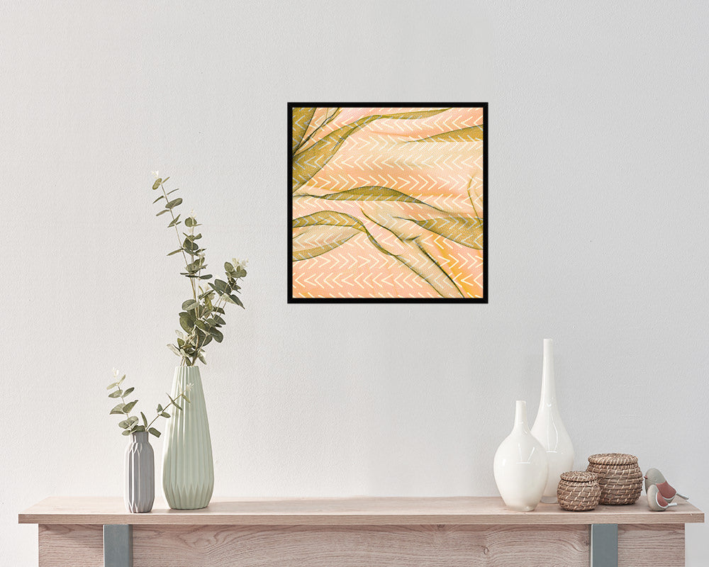 Abstract Yellow Artwork Wood Frame Gifts Modern Wall Decor Art Prints