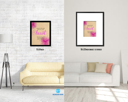 Trust in the Lord with all your Heart, Proverbs 3:5 Bible Verse Scripture Frame Print