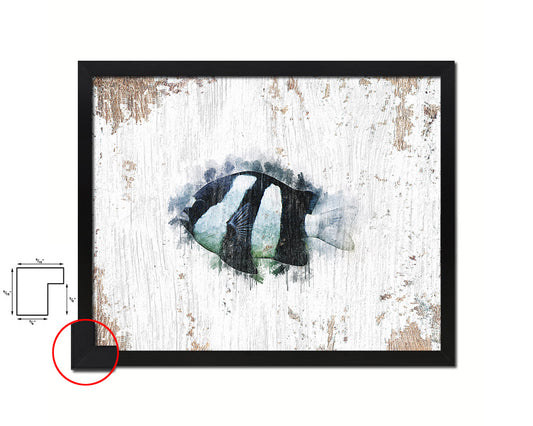 Tropical Fish Framed Print Modern Restaurant Sushi Bar Modern Watercolor Wall Art Decor