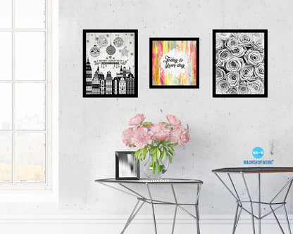 Today is your day Quote Framed Print Home Decor Wall Art Gifts