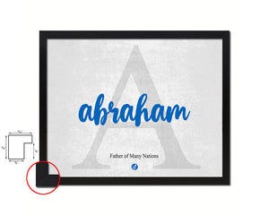 Abraham Personalized Biblical Name Plate Art Framed Print Kids Baby Room Wall Decor Gifts
