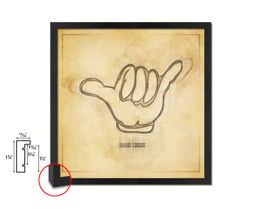 Hang Loose Punctuation Symbol Framed Print Home Decor Wall Art English Teacher Gifts