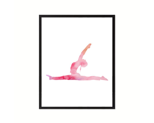 Pigeon Pose Yoga Wood Framed Print Wall Decor Art Gifts