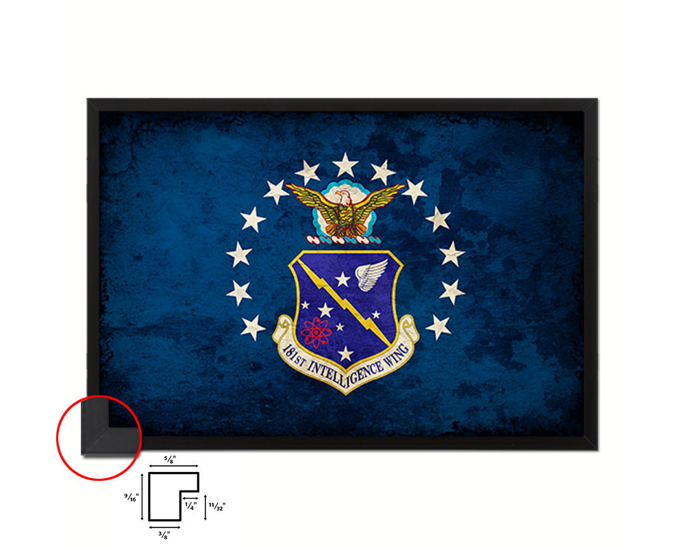181st Intelligence Wing Emblem Paper Texture Flag Framed Prints Home Decor Wall Art Gifts