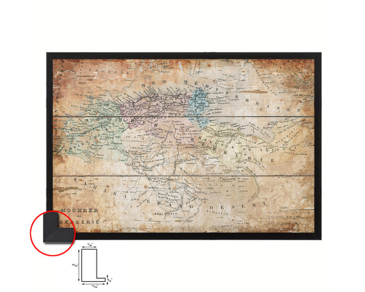 Barbary Coast of North Africa Antique Map Framed Print Art Wall Decor Gifts