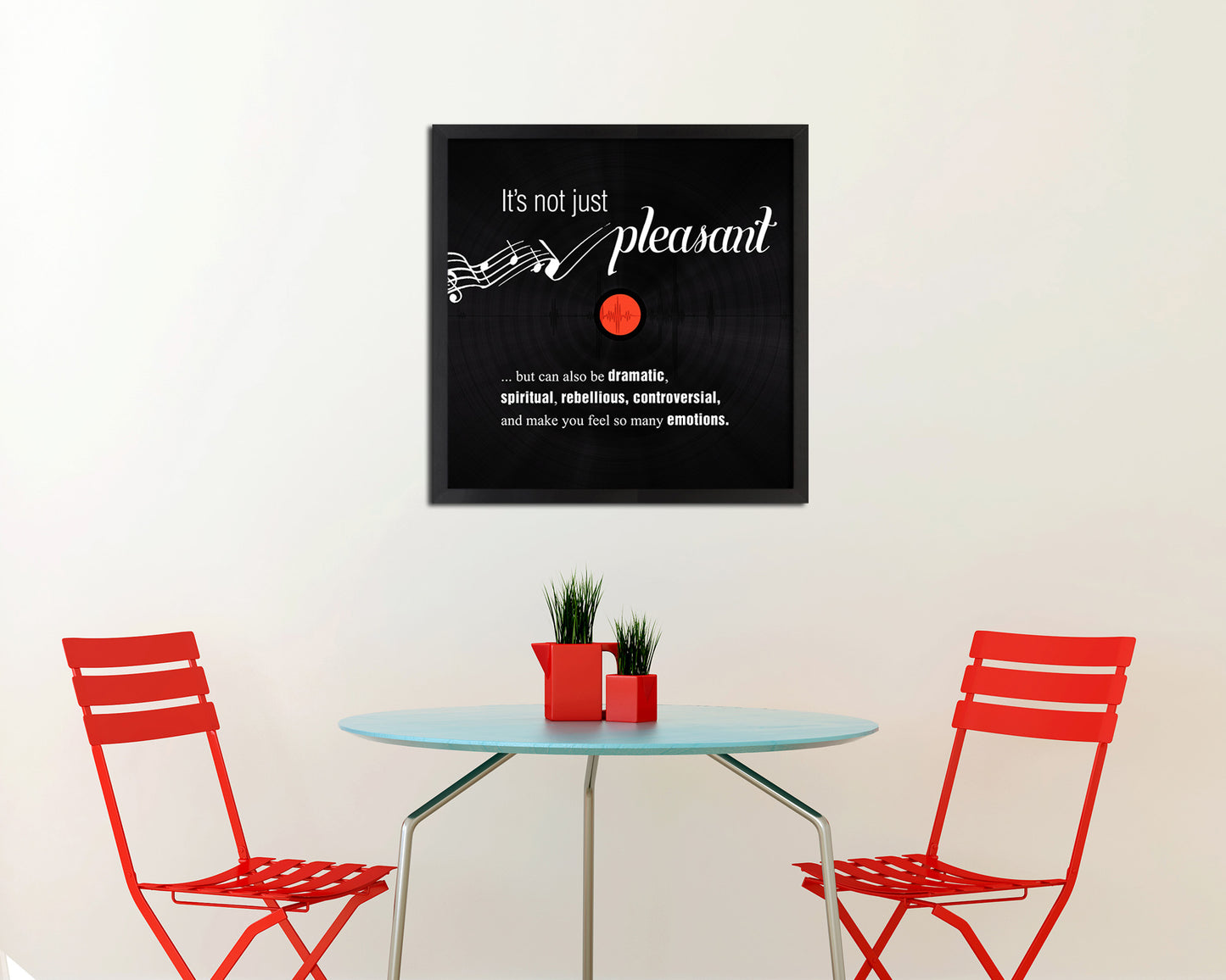 It's not just pleasant Modern Music Quote Framed Print  Wall Decor Art Gifts