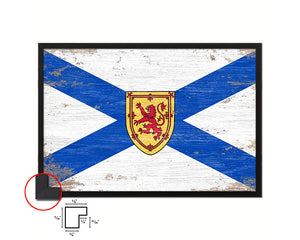 Nova Scotia Province City Canada Country Shabby Chic Flag Framed Prints Decor Wall Art Gifts