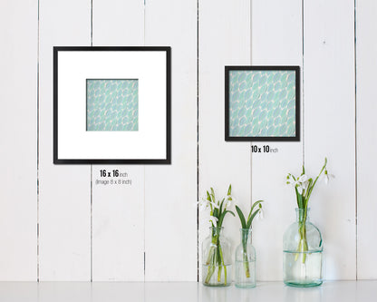 Abstract Aqua Artwork Wood Frame Gifts Modern Wall Decor Art Prints