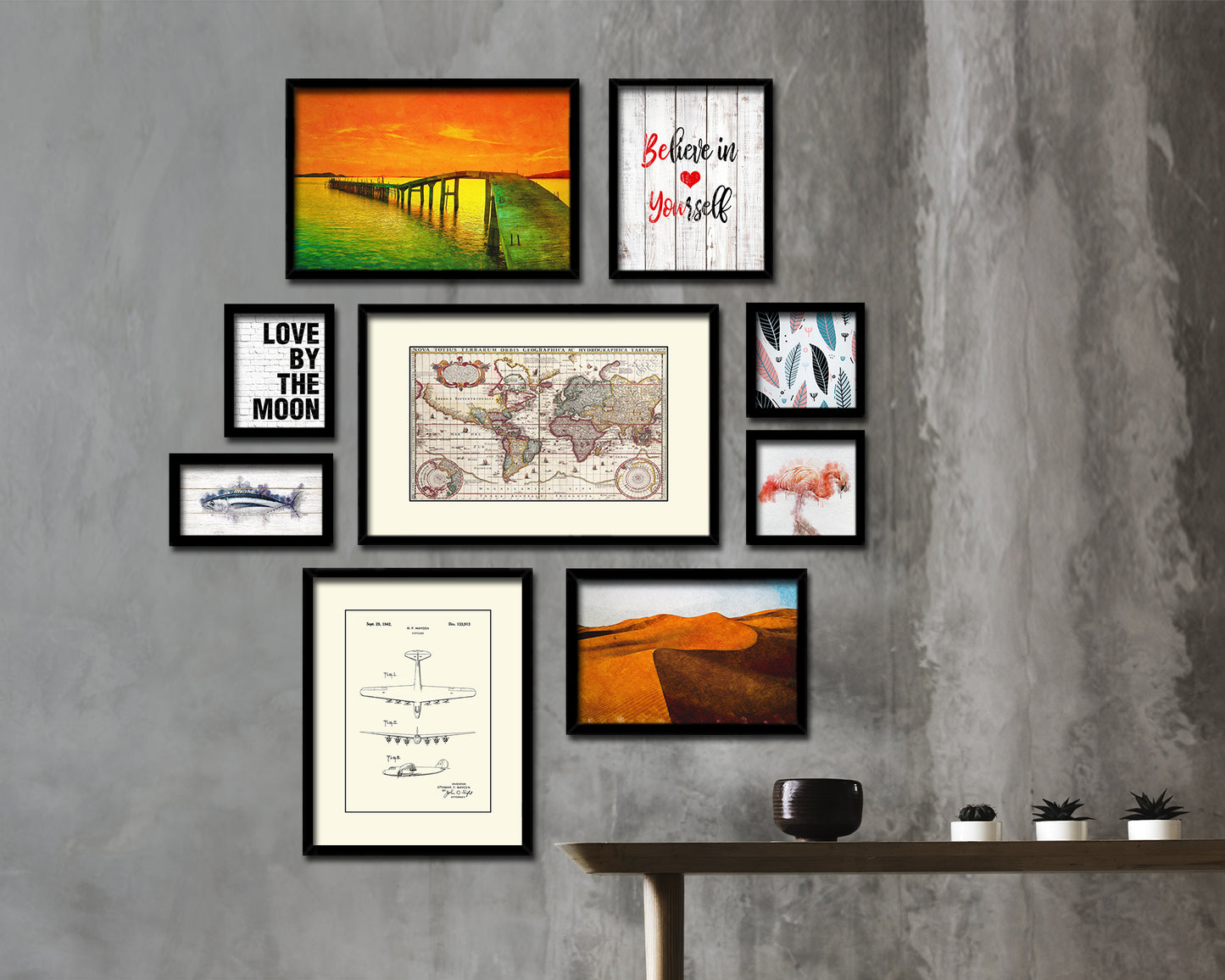 World Nicolaes Visscher in Amsterdam 1652 Old Map Framed Print Art Wall Decor Gifts