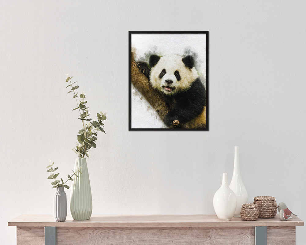 Panda Animal Painting Print Framed Art Home Wall Decor Gifts