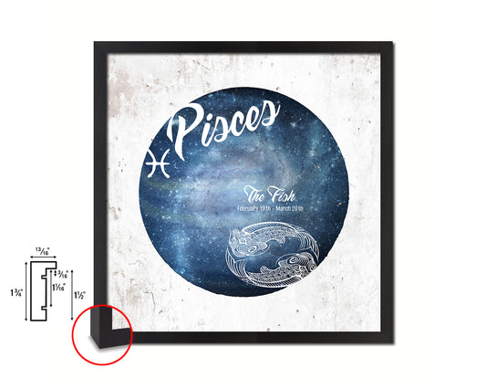 Pisces Astrology Prediction Yearly Horoscope Wood Framed Print Wall Art Decor Gifts