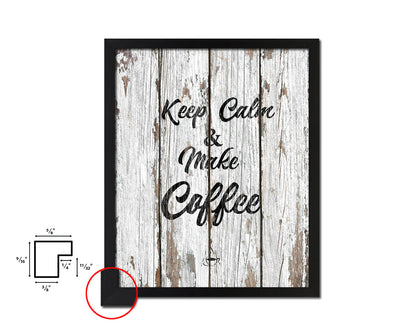 Keep calm & make coffee Quote Framed Artwork Print Wall Decor Art Gifts