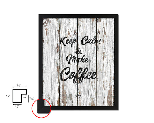 Keep calm & make coffee Quote Framed Artwork Print Wall Decor Art Gifts