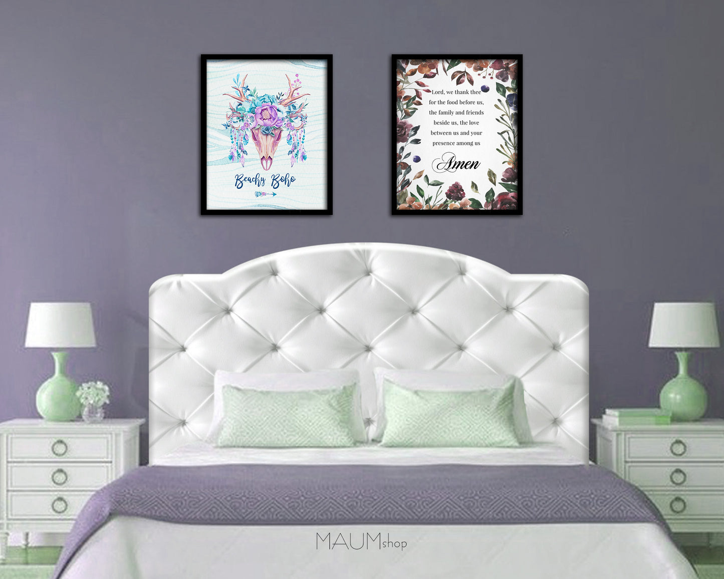 Lord we thank thee for the food before us, Amen Quote Framed Print Wall Decor Art Gifts