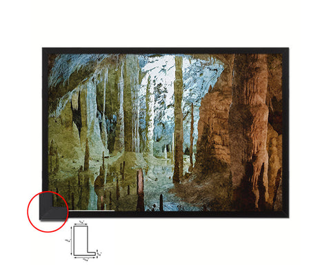 White Frassassi Cave, Stalactities Artwork Painting Print Art Frame Home Wall Decor Gifts