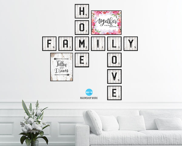 Scrabble Letters N Word Art Personality Sign Framed Print Wall Art Decor Gifts