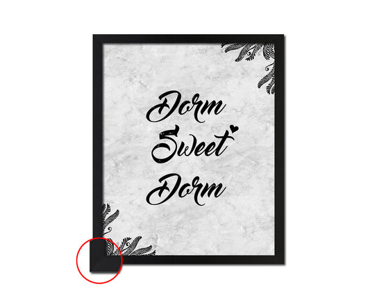 Dorm Sweet Dorm Quote Framed Print Wall Art Decor Gifts