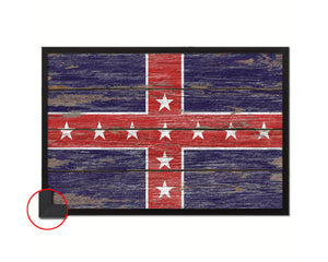 Army of Tennessee Wood Rustic Flag Wood Framed Print Wall Art Decor Gifts