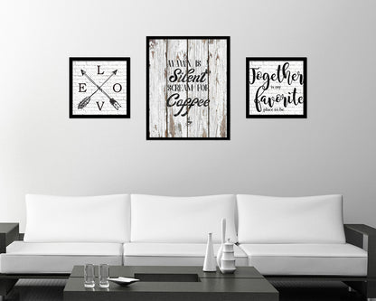 A yawn is a silent scream for coffee Quote Framed Artwork Print Wall Decor Art Gifts