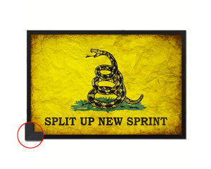 Split up New Sprint Vintage Military Flag Framed Print Sign Decor Wall Art Gifts