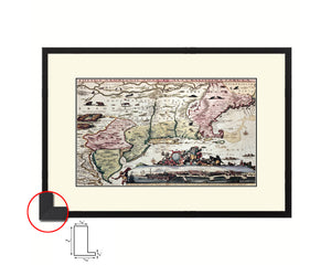 New England Carel Allard Amsterdam 1700 Old Map Framed Print Art Wall Decor Gifts