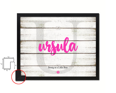 Ursula Personalized Biblical Name Plate Art Framed Print Kids Baby Room Wall Decor Gifts