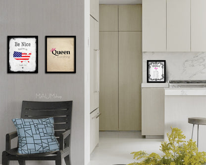 Queen of everythig Quote Framed Print Wall Decor Art Gifts
