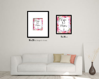 Cafe De Paris Quote Framed Artwork Print Wall Decor Art Gifts