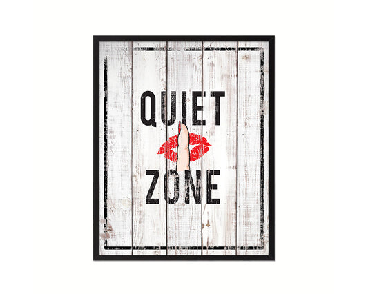 Quiet Zone Notice Danger Sign Framed Print Wall Decor Art Gifts